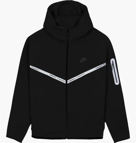 Зіп Худі Nike Tech Fleece Reflective (чорне) IM6537-010 фото