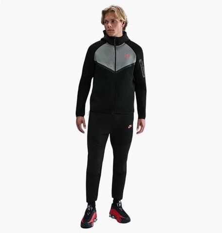 Зіп Худі Nike Tech Fleece (чорно-сіре) IH4302-010 фото