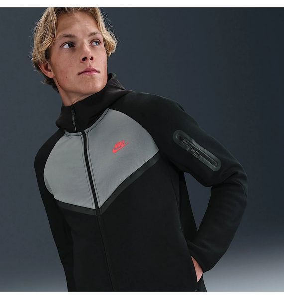 Зіп Худі Nike Tech Fleece (чорно-сіре) IH4302-010 фото